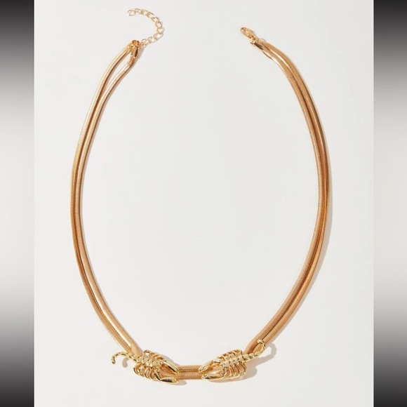 🦂 Awesome Double Layered Snake Chain Scorpion Necklace 🦂 - Picture 4 of 7